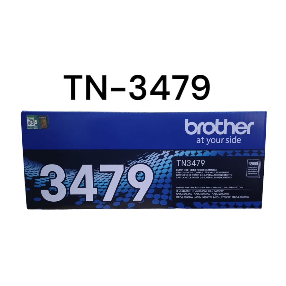 Imagen 1 del producto Tóner Brother TN-3479, negro, rendimiento 12.000 páginas, compatible HL-L6400DW, MFC-L6900DW