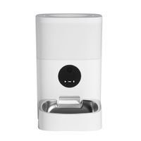 Comedero smart de 6 litros con cámara, Wi-Fi, bandeja de acero inoxidable, blanco