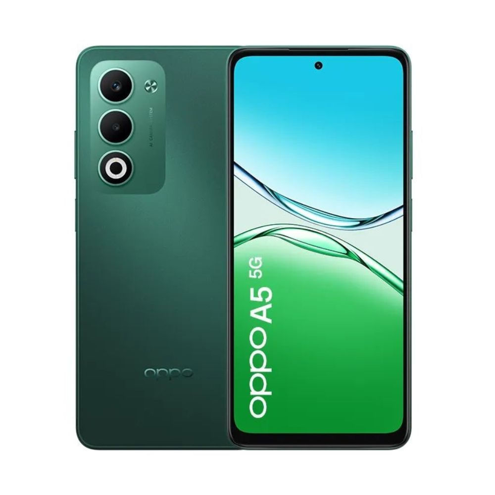 Celular OPPO A5 5G 256GB, 8GB RAM, cámara trasera 50MP y frontal 8MP, 6.67", verde