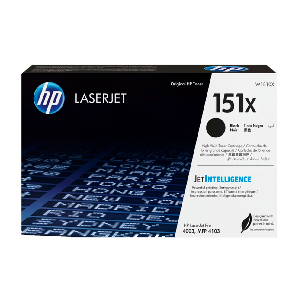 Toner HP W1510X (151X) , original, para LaserJet 4003A, rendimiento 9,700 páginas, negro