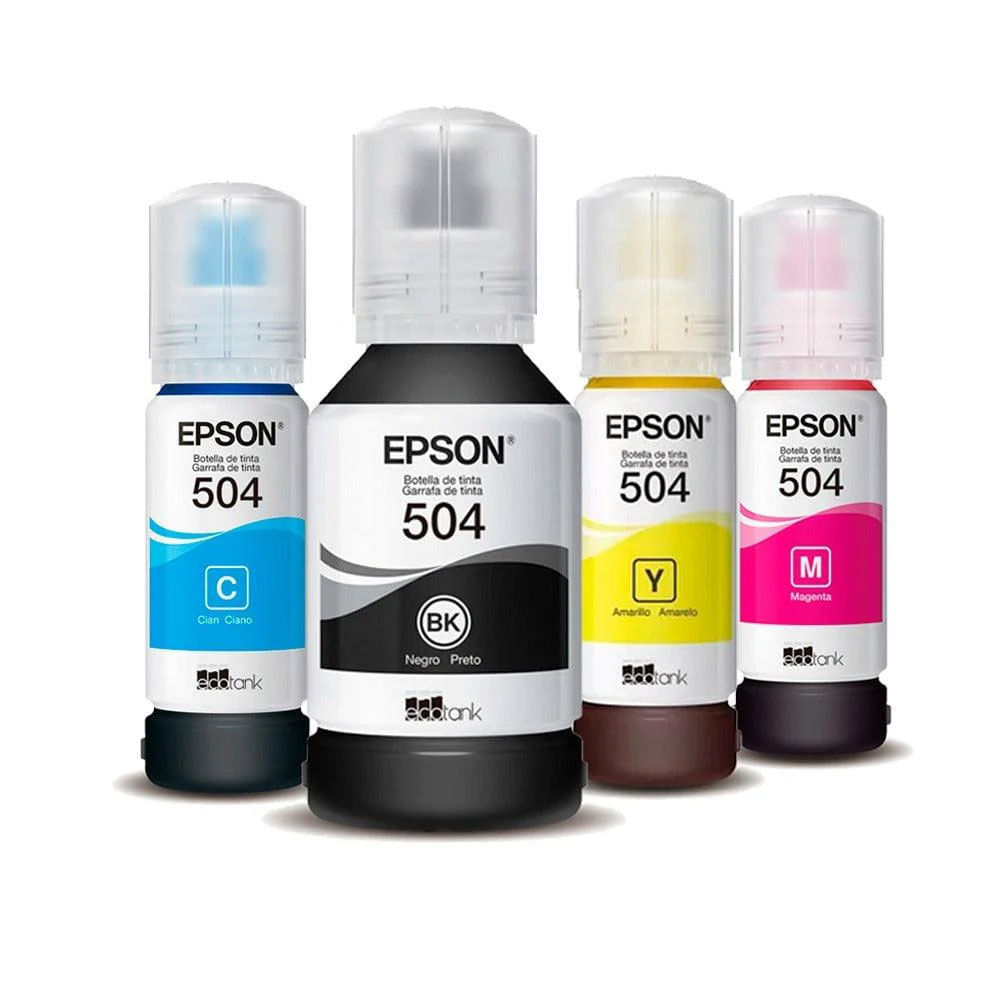 Imagen 2 del producto Kit de 4 tintas 504 Epson T504, Cyan, Magenta, Yellow y Black