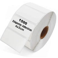 Etiquetas térmicas adhesivas 4x3cm, 1500 etiquetas, papel impermeable