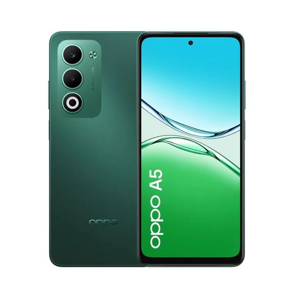 Celular OPPO A5 4G 256GB, 4GB RAM, cámara trasera 50MP y frontal 5MP, 6.67", verde