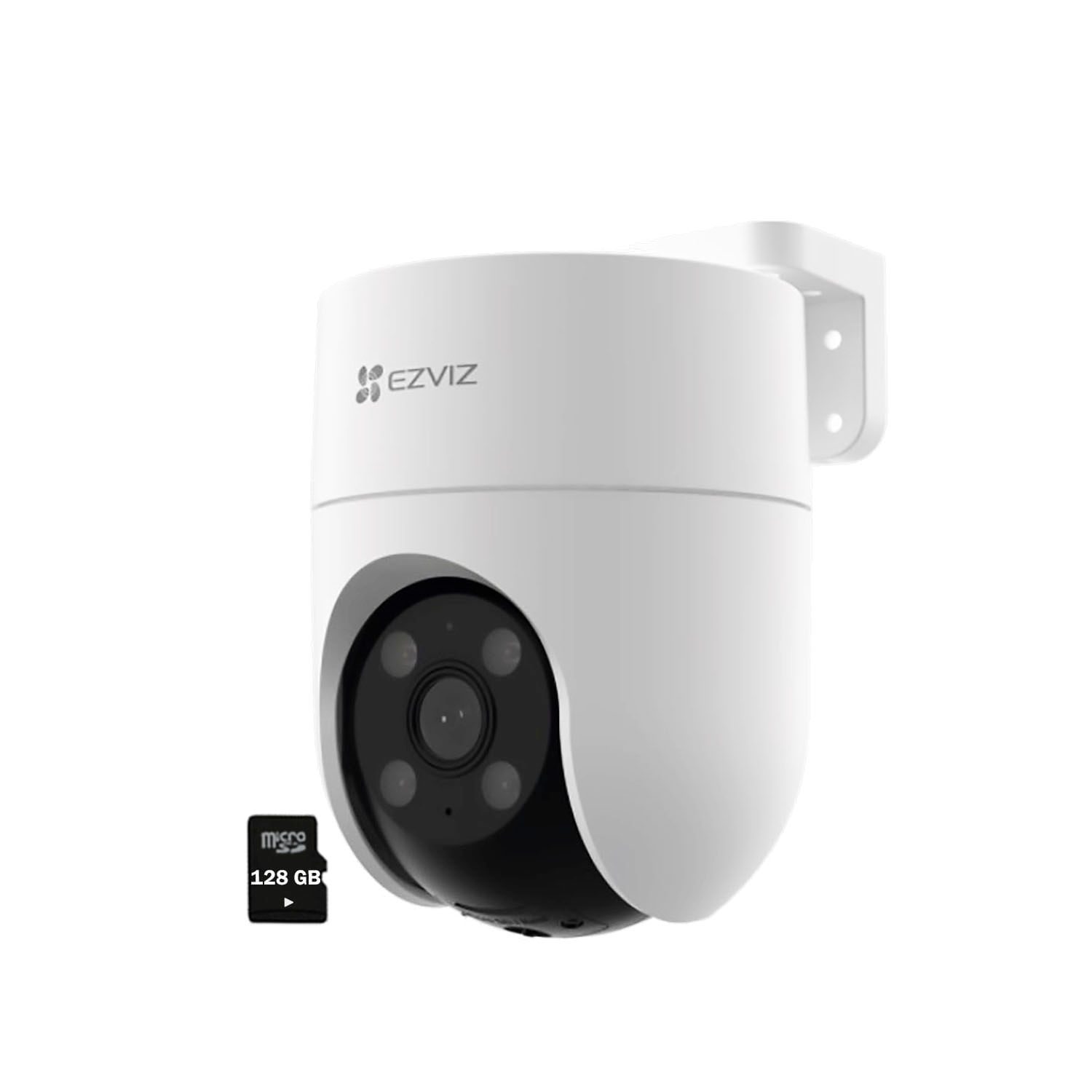 Cámara Ezviz H8C 3MP 2K Wi-Fi 360° exterior + visión nocturna color + Micro SD 128GB