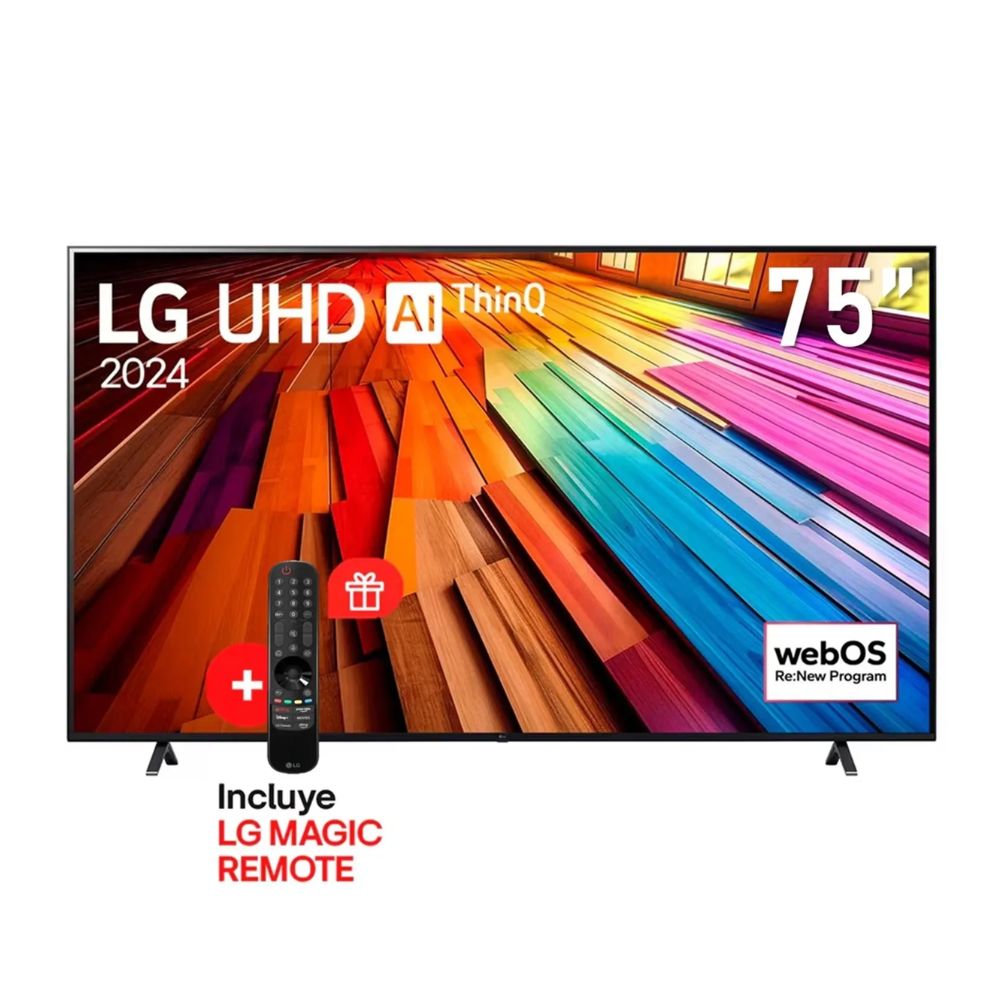 Imagen 2 del producto Smart TV LG 75UT8050PSB, 75” 4K UHD, α5 AI Gen7, HDR10 Pro, webOS 24, Magic Remote