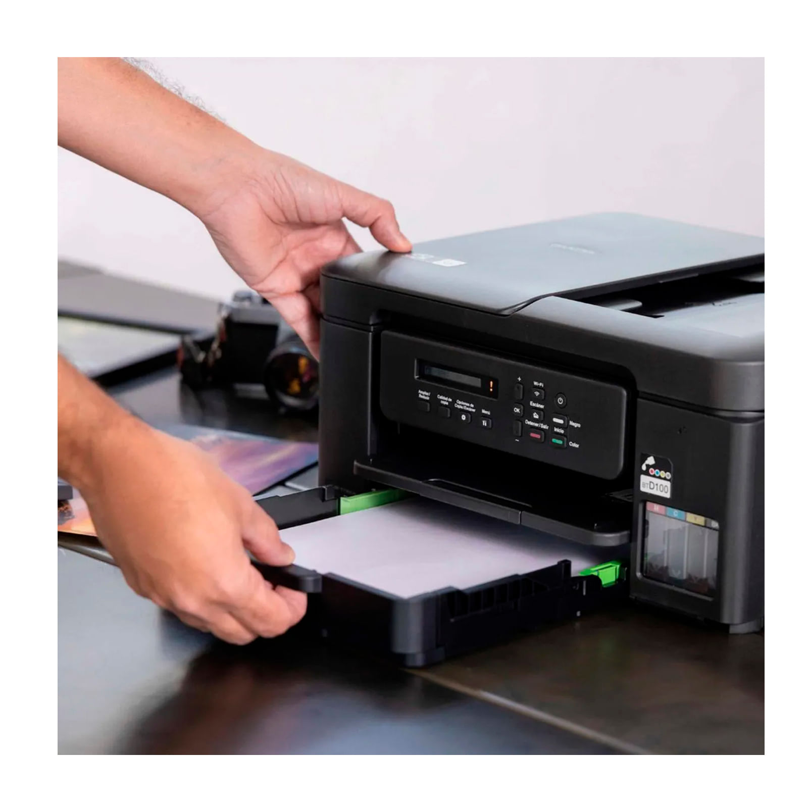 Imagen 2 del producto Impresora multifuncional Brother DCP-T730DW, inyección de tinta, inalámbrica, Wi-Fi, con tanques recargable