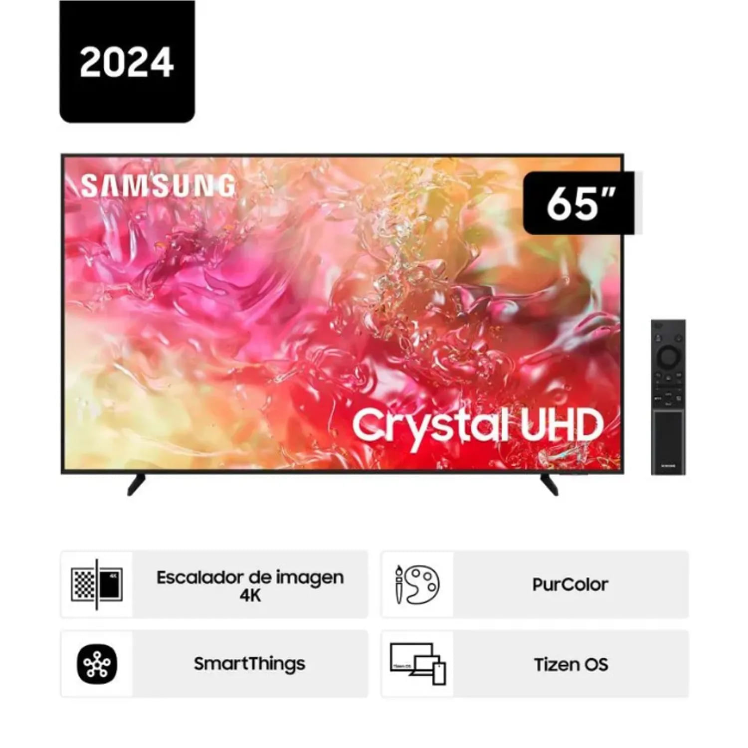 Imagen 2 del producto Televisor Samsung LED 65 Crystal UHD 4K, 65DU7000, Tizen OS Smart TV - UN65DU7000GXPE