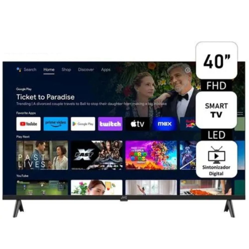 Imagen 2 del producto Televisor JVC LED 40” Full HD LT-40KB418 Android TV, Wi-Fi, bluetooth, 3 HDMI
