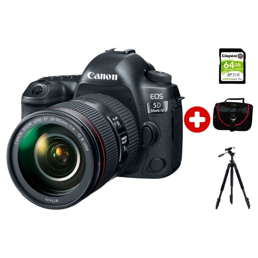 Cámara Canon EOS 5D Mark IV + lente 24-105mm f4L IS II USM + Kit Deluxe