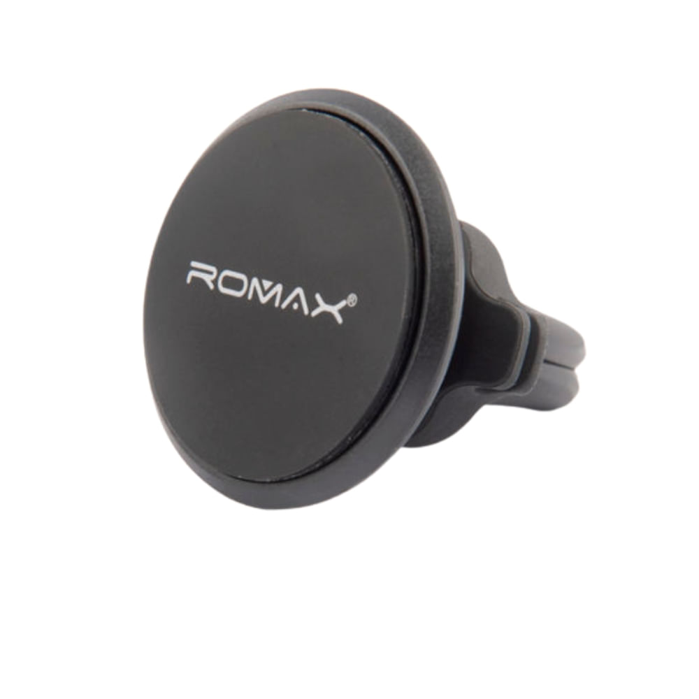 Soporte de celular para auto imantado Romax, rejilla aire, negro
