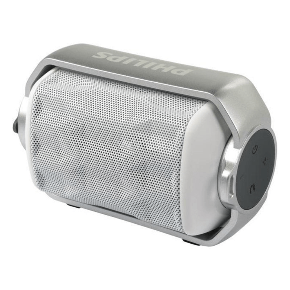 Imagen 2 del producto Parlante bluetooth Philips 2.8 W RMS, hasta 5 horas, batería recargable, plateado - IPX6 BT2200-WH
