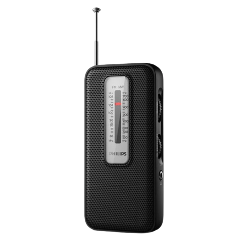 Imagen 2 del producto Radio portátil analógica Philips FM, antena telescópica, negro - TAR150600