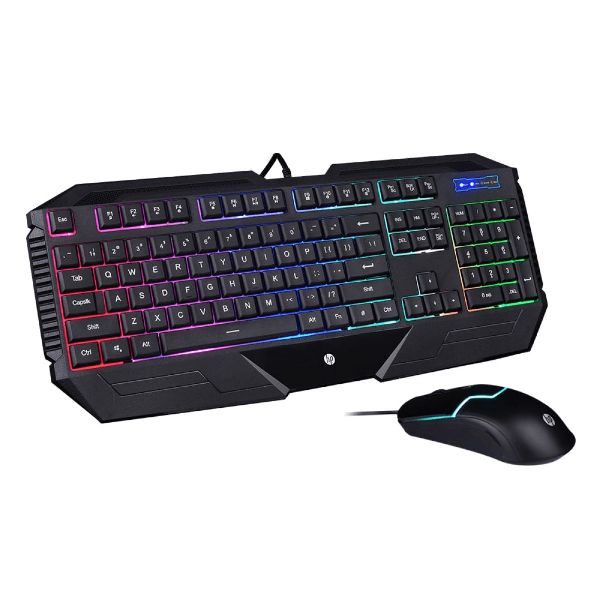 Imagen 2 del producto Combo gamer HP teclado y mouse 2 en 1 GK1100, membrana alámbrica, 105 teclas luz, Led, negro