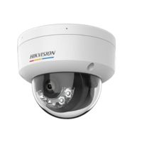 Cámara Hikvision DS-2CD1123G2-LIU, 2MP, domo, IP, PoE, audio, micrófono integrado, AcuSense, Dual Light