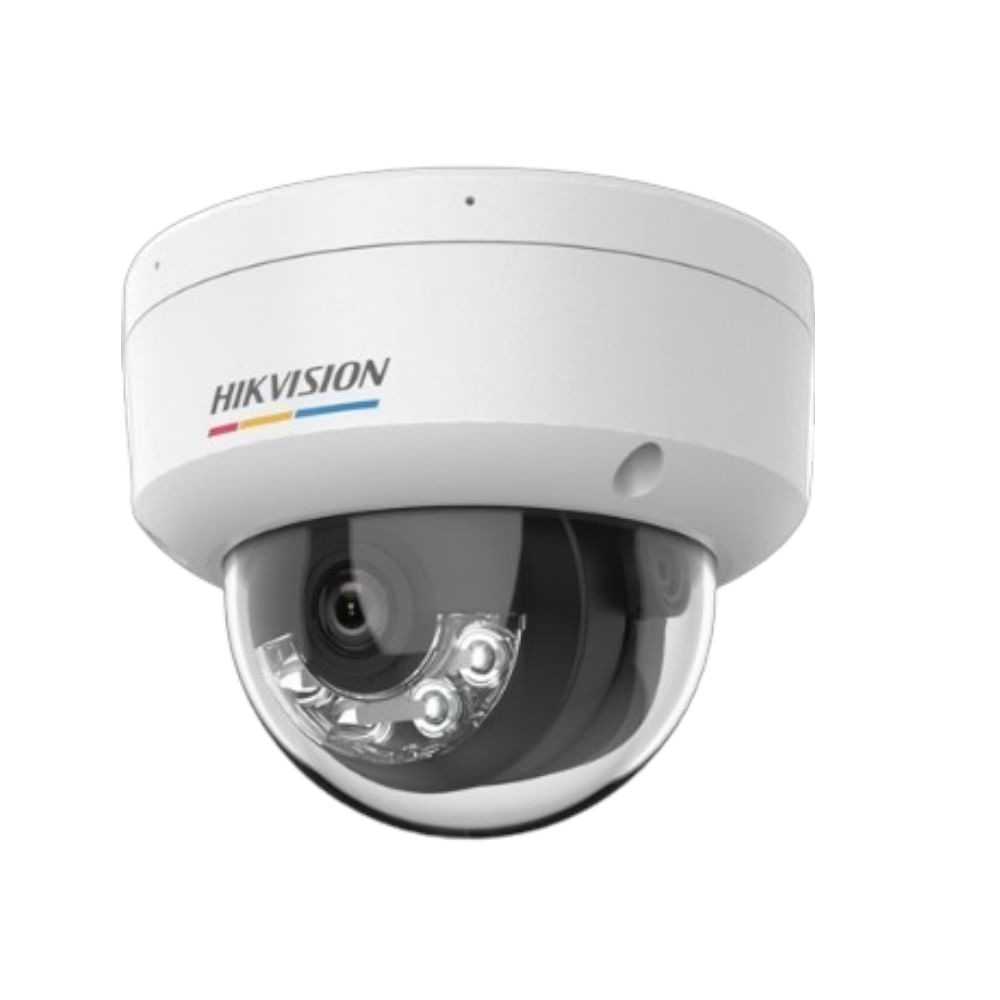 Imagen 1 del producto Cámara Hikvision DS-2CD1123G2-LIU, 2MP, domo, IP, PoE, audio, micrófono integrado, AcuSense, Dual Light