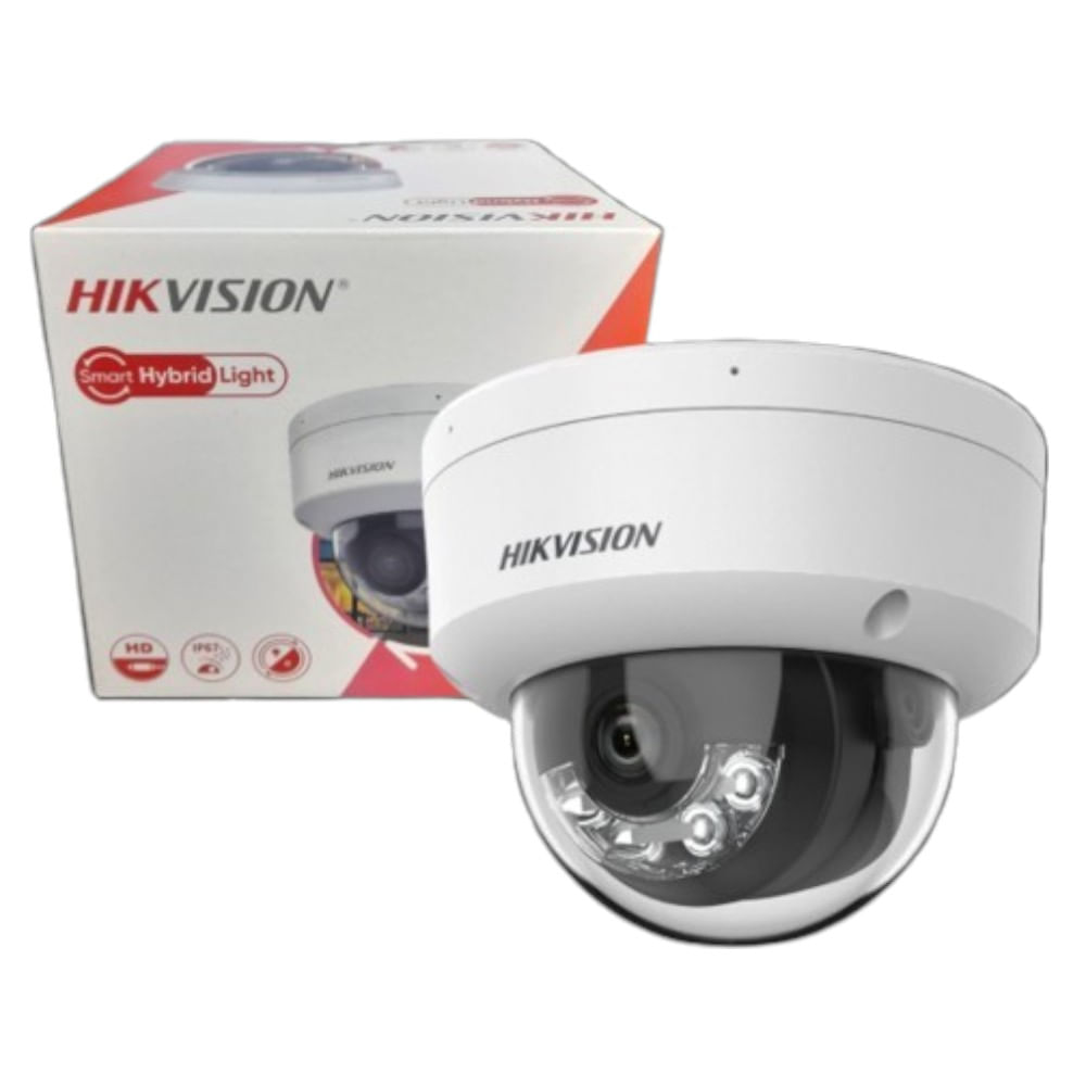 Imagen 2 del producto Cámara Hikvision DS-2CD1123G2-LIU, 2MP, domo, IP, PoE, audio, micrófono integrado, AcuSense, Dual Light
