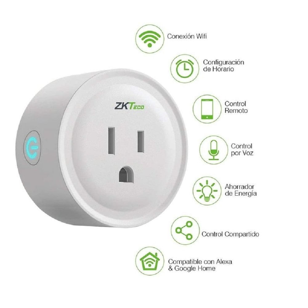 Imagen 2 del producto Enchufe inteligente Wi-Fi SP1 Ezviz T30 control móvil y voz, compatible Alexa y Google Home