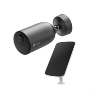 Cámara Ezviz EB3 3MP exterior con batería y panel solar, visión nocturna color, Wi-Fi, 2K, negro