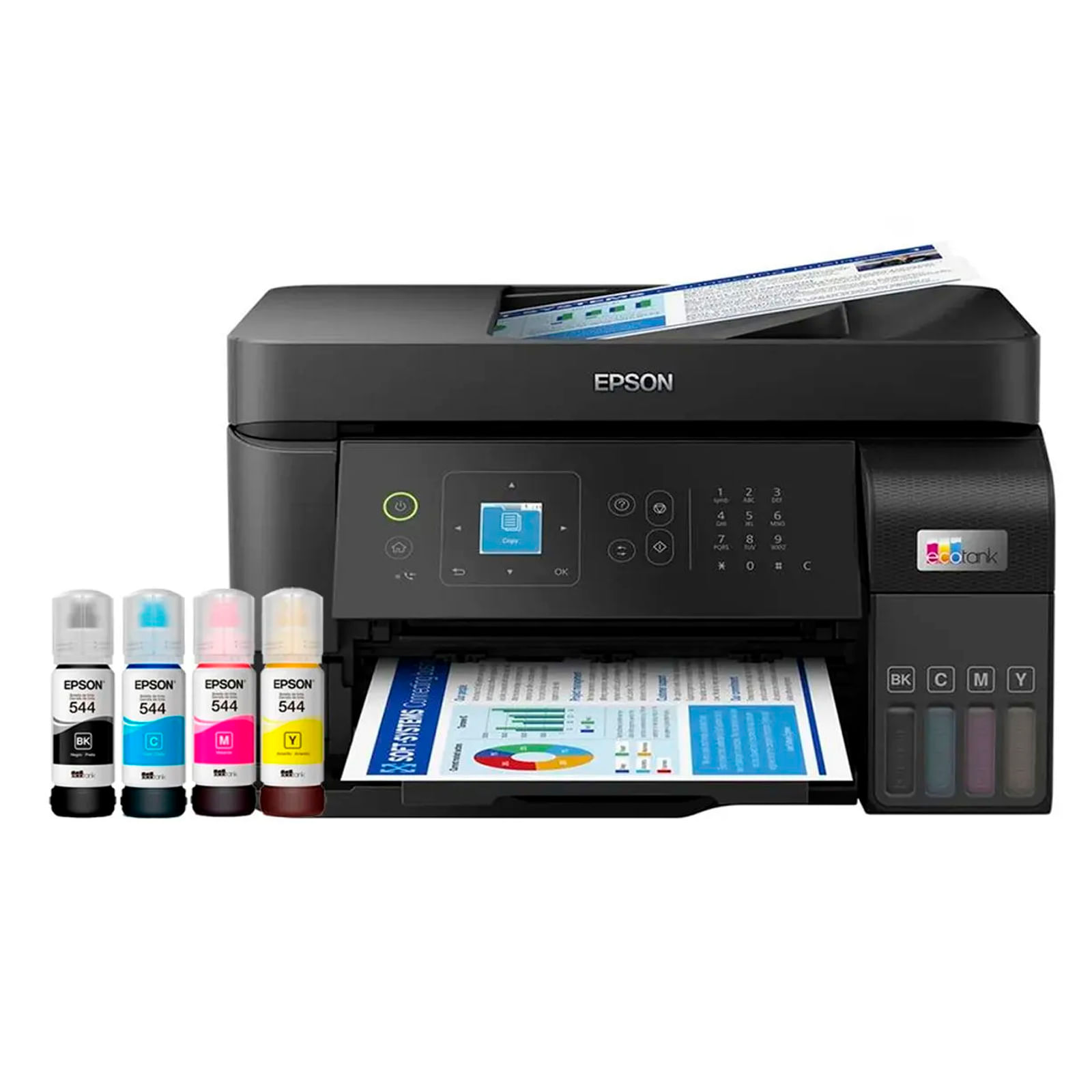 Imagen 1 del producto Impresora multifuncional Epson EcoTank L5590, inyección de tinta, inalámbrica, Wi-Fi, con tanques recargables