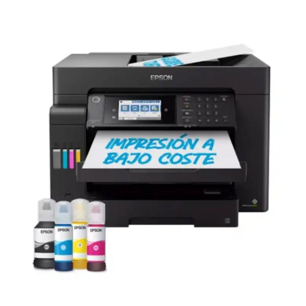 Impresora Epson EcoTank Pro ET-16600, A3+, 4 en 1, ADF, dúplex, Ethernet, USB, fax, bandeja dual, negro