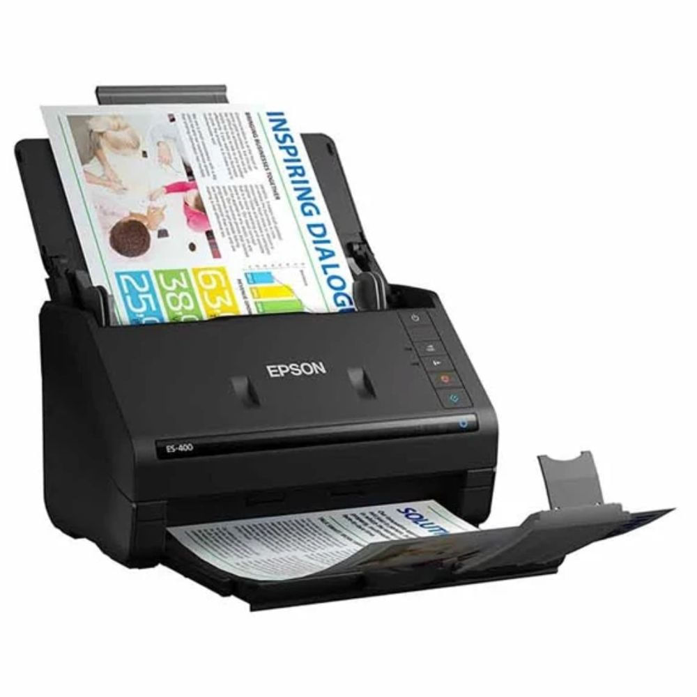 Imagen 2 del producto Escáner Epson WorkForce ES-400 II con (ADF), USB 3.0, programación de trabajos, escáner a color Dúplex, Wi-Fi, negro
