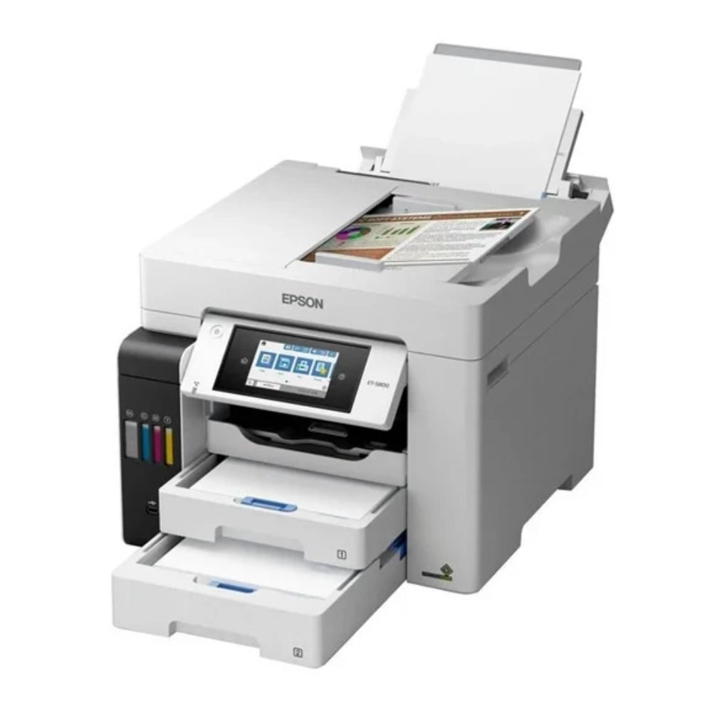 Imagen 2 del producto Impresora multifunción EPSON EcoTank ET-5880, ADF, Fax, Wi-Fi, LAN, pantalla táctil, blanco