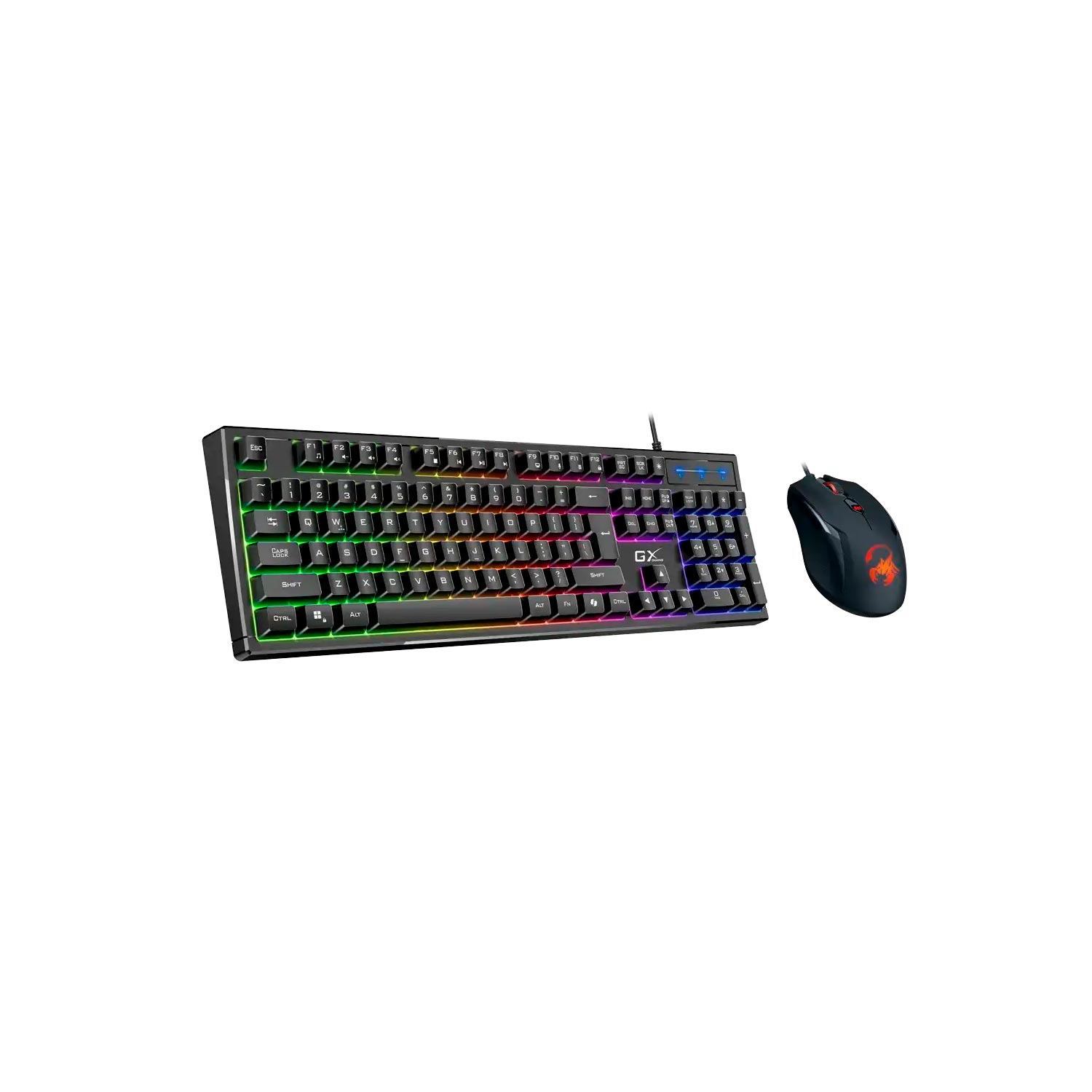 Imagen 2 del producto Combo Gamer GX Scorpion KM-GX6 teclado + mouse RGB con Copilot AI