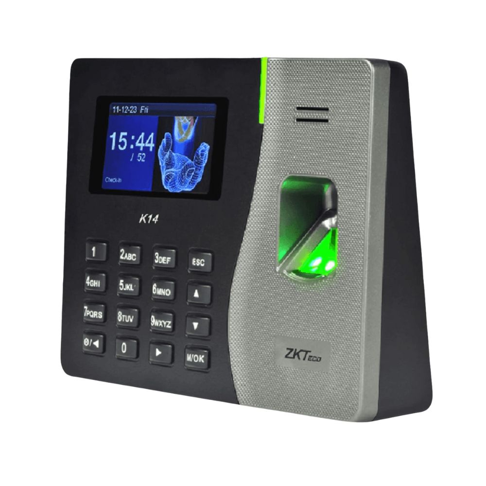 Control de asistencia ZKTeco K14 PRO, biométrico, huella, tarjeta, código, USB, TCP/IP