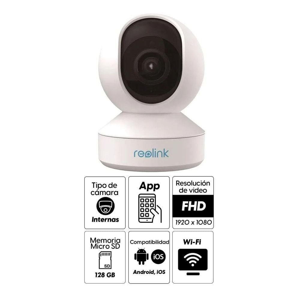 Imagen 2 del producto Cámara de seguridad Reolink E1 Wi-Fi, interior, 3MP 1080P, rotativo, blanco