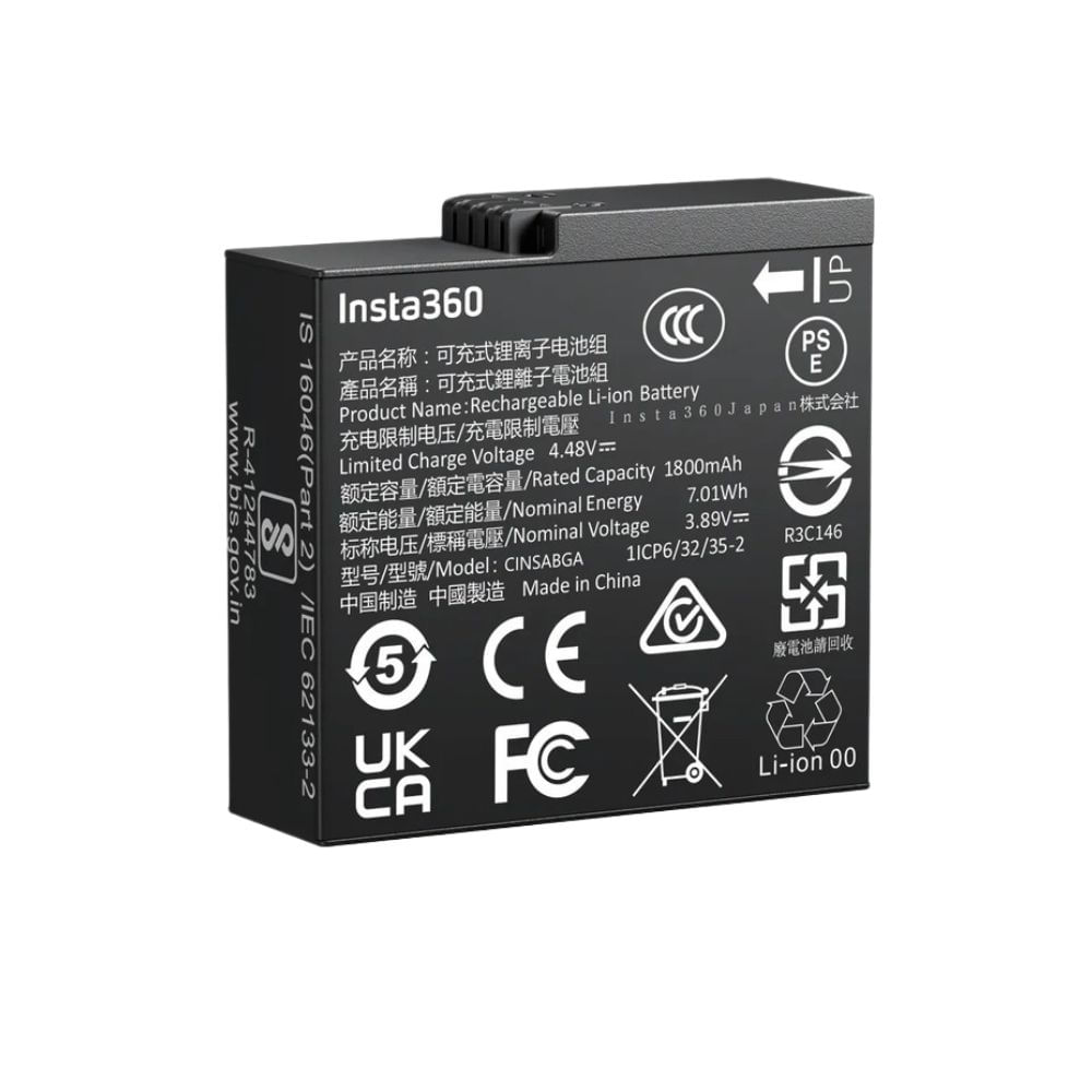 Batería Insta360 Ace Pro 2, 1800 mAh, larga duración, carga rápida, con estuche portátil incluido