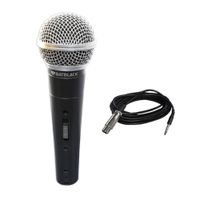 Reacondicionado: Micrófono alámbrico dinámico profesional Batblack CJX25 canon a plug, 5 m