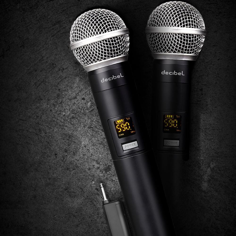 Imagen 2 del producto Micrófono inalámbrico Decibel FS-204B frecuencia VHF, receptor base X2 mic (reempacado)