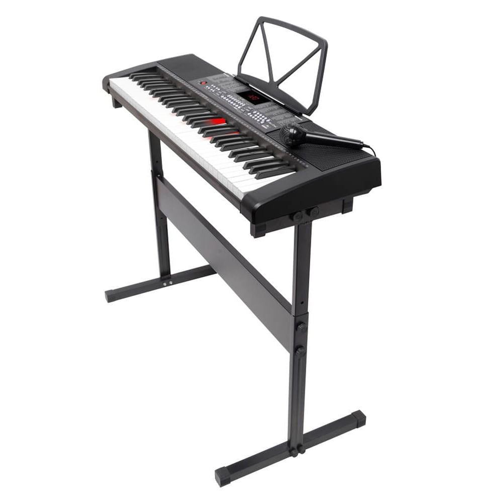Imagen 2 del producto Órgano electrónico portable Decibel KL-97 pantalla led, 61 teclas, 255 timbres, incluye soporte y micrófono, negro (reempacado)