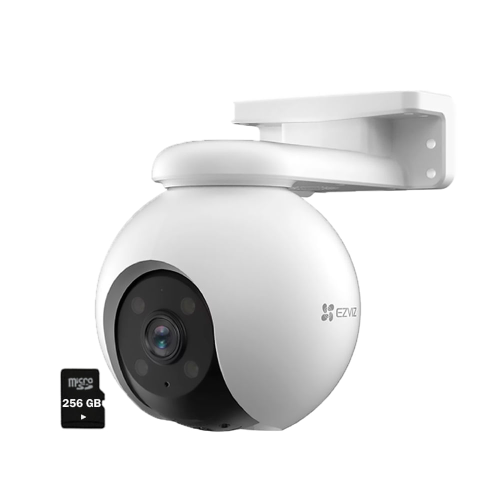 Imagen 2 del producto Combo cámara seguridad Ezviz H8 PRO 3K 360° visión nocturna IA + audio bidireccional + microSD 256GB