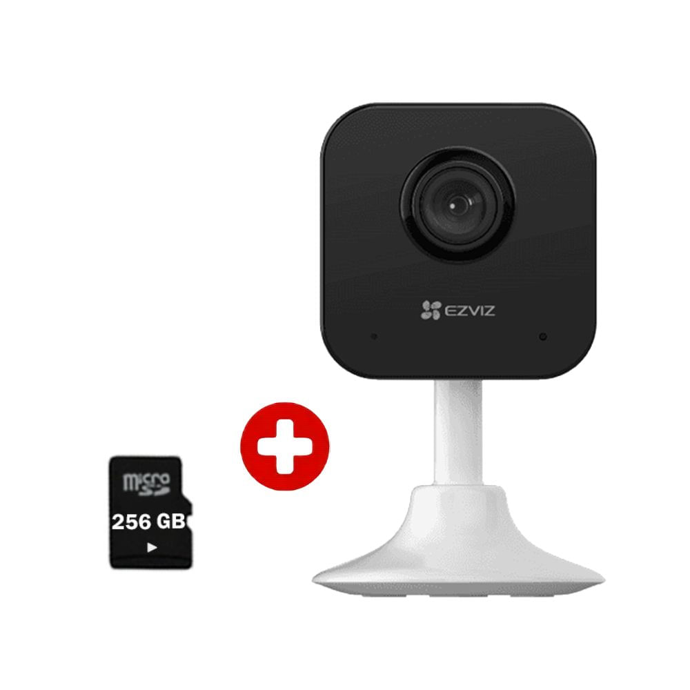 Combo cámara seguridad Ezviz H1C Full HD Wi-Fi, audio bidireccional, visión nocturna, base magnética, microSD 128GB