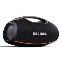 Parlante Bluetooth Decibel Boom Max 130W, IPX7, Powerbank/EQ Modes, hasta 24 horas de reproducción, negro (reempacado)