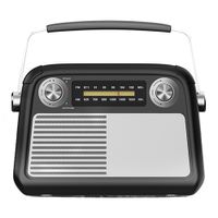 Reacondicionado: Radio bluetooth Richards FB-R102 AM/FM, panel solar, negro