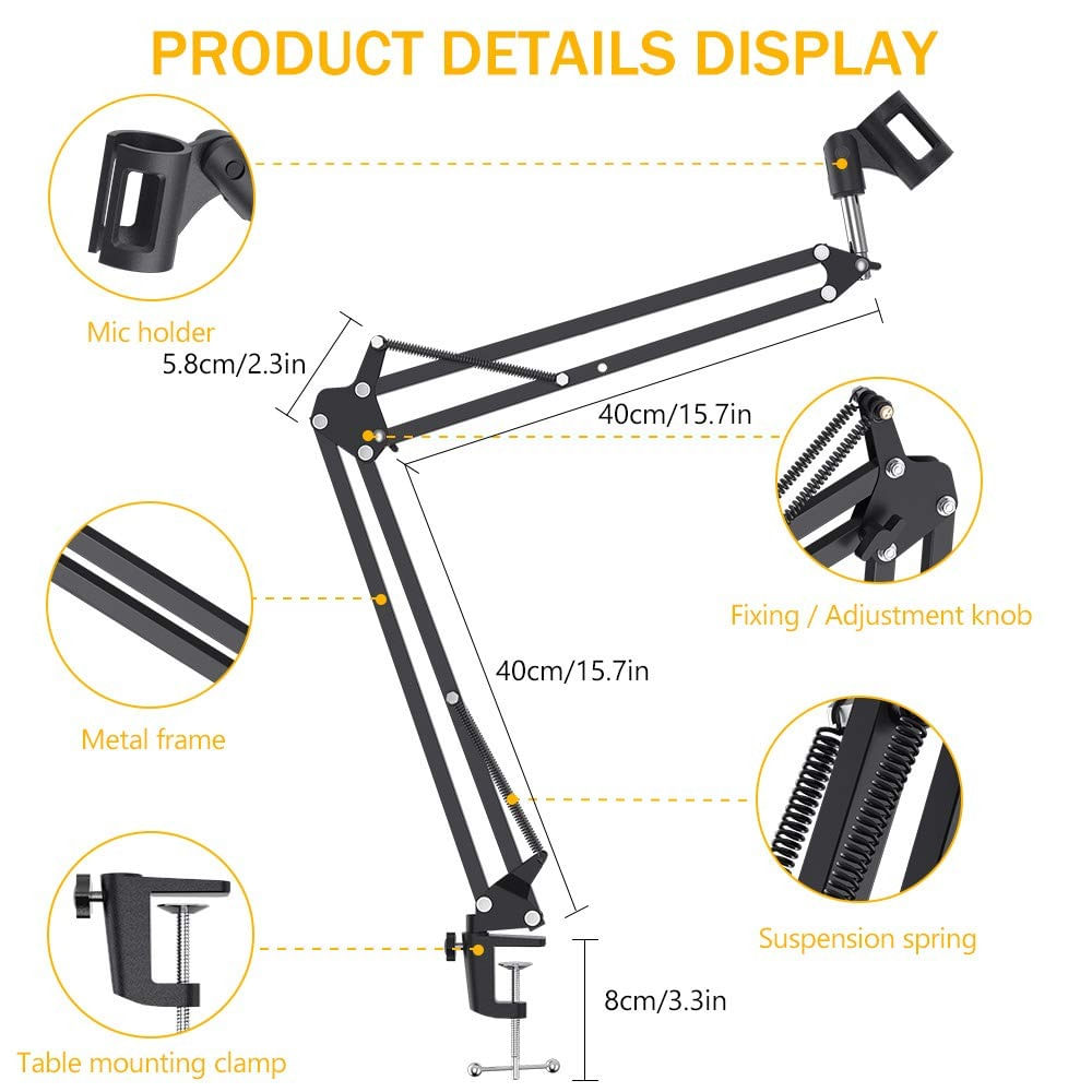 Imagen 2 del producto Reacondicionado: Soporte de brazo para micrófono Maono AU-B01 acero