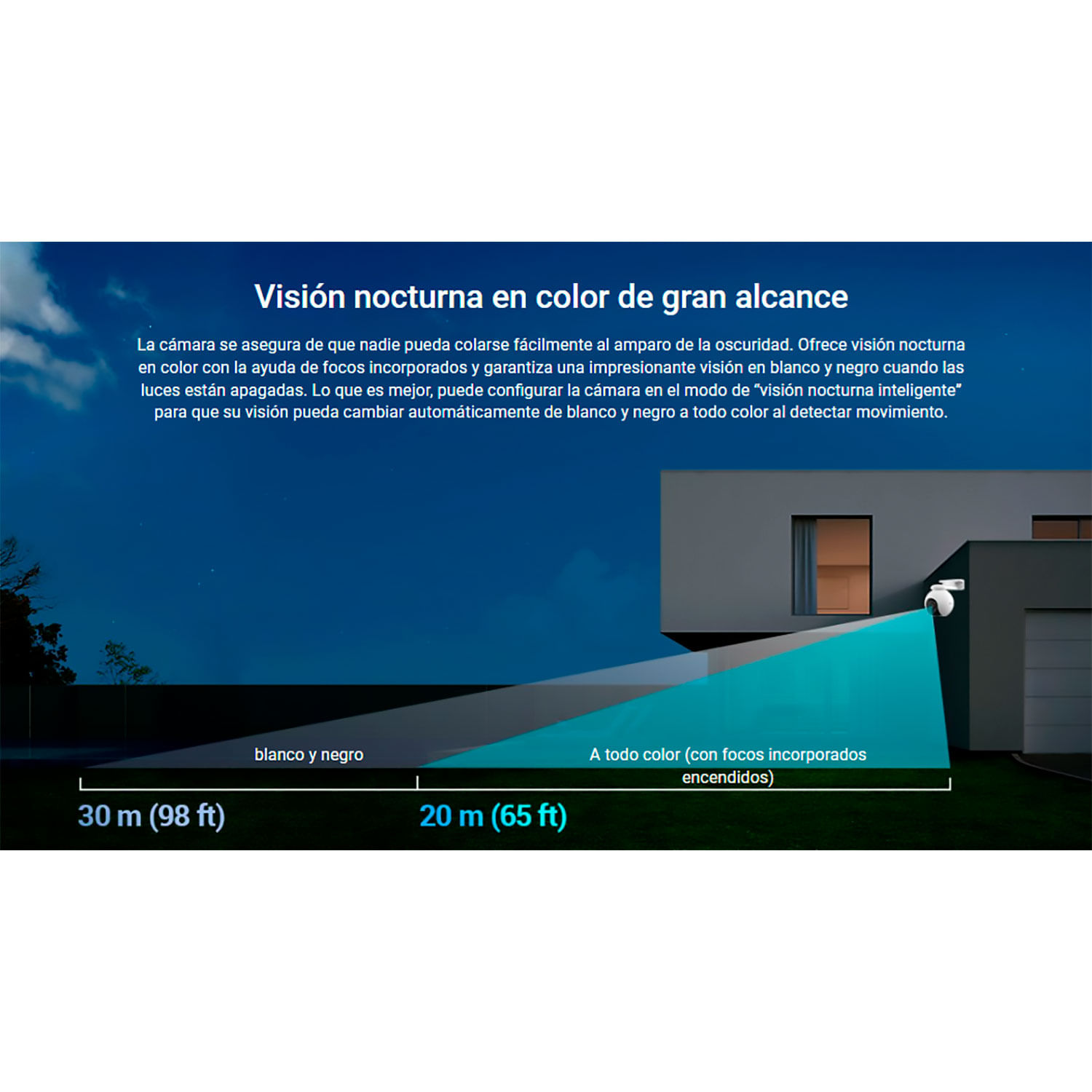 Imagen 2 del producto Combo cámara seguridad Ezviz H8 PRO 3K giratoria 360°, visión nocturna, IA, Wi-Fi/Ethernet, sin memoria microSD