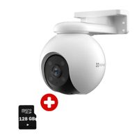 Combo cámara de seguridad Ezviz H8 PRO 3K con microSD 128GB, visión nocturna 30 m