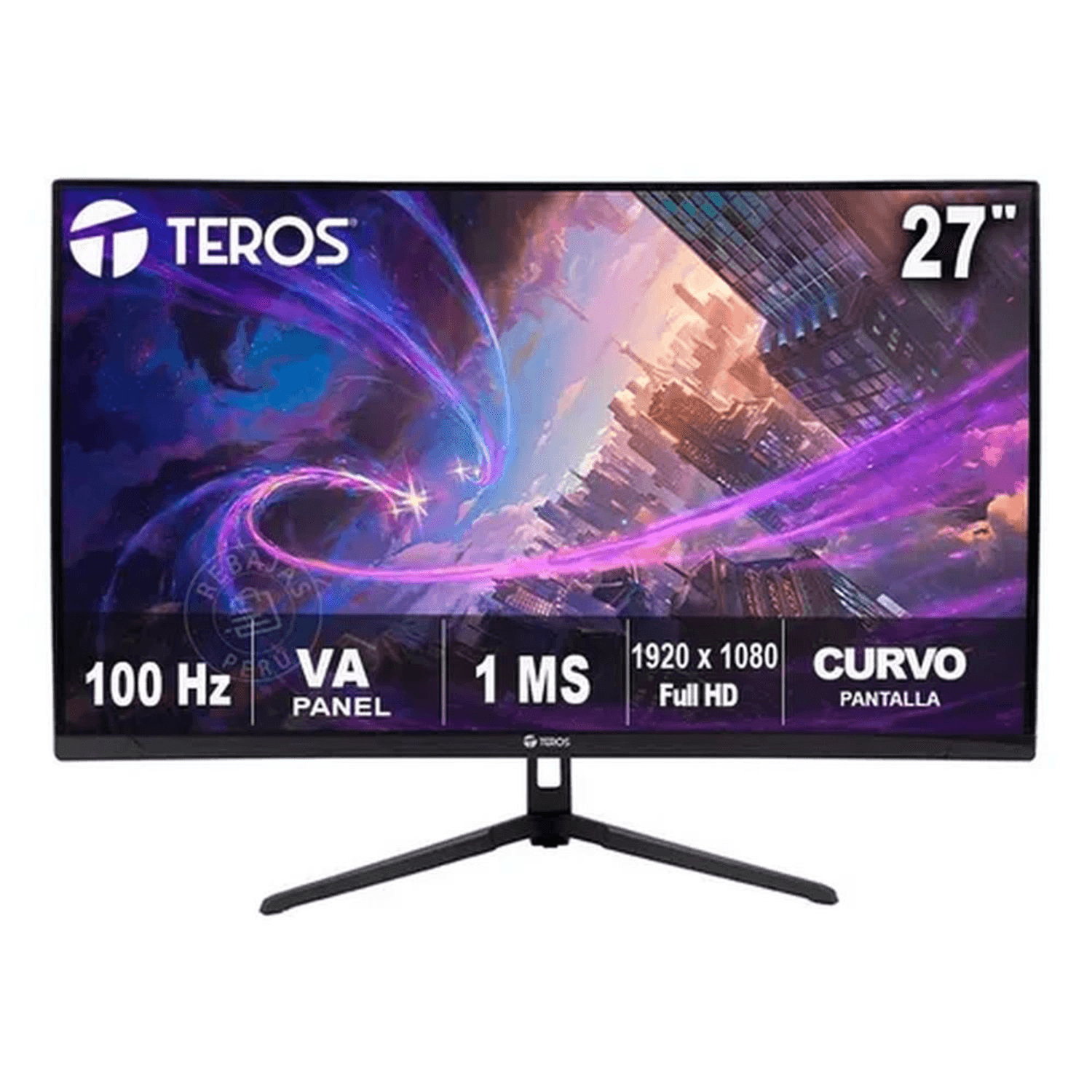 Imagen 2 del producto Monitor gamer curvo Teros TE-2732S 27"" Full HD, VA 100Hz, FreeSync, HDMI, negro