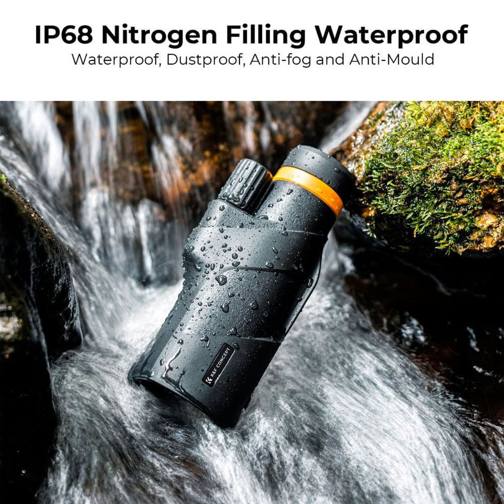 Imagen 2 del producto Telescopio monocular K&F Concept KF33.086, 12X50, IP68, HD, trípode, smartphone