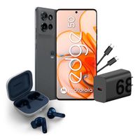 Celular Motorola Moto Edge 50 5G 256GB, 12GB RAM, cámara trasera 50MP y frontal 32MP, 6.67"", gris + Moto Buds (reempacado)
