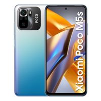 Reacondicionado: Celular Xiaomi Poco M5s 128GB, 6GB RAM, cámara trasera 64MP y frontal 13MP, 6.43"", color azul