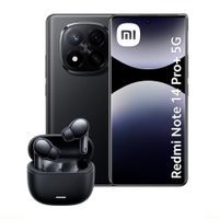 Reacondicionado: Celular Xiaomi Redmi Note 14 Pro Plus 5G 256GB, 8GB RAM, cámara trasera 200MP y frontal 16MP, negro + Audífonos Buds 6 Lite