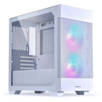 Reacondicionado: Gabinete Lian Li Lancool 205M Mesh Snow White, incluye 2 ventiladores ARGB, panel lateral de vidrio templado, sin fuente