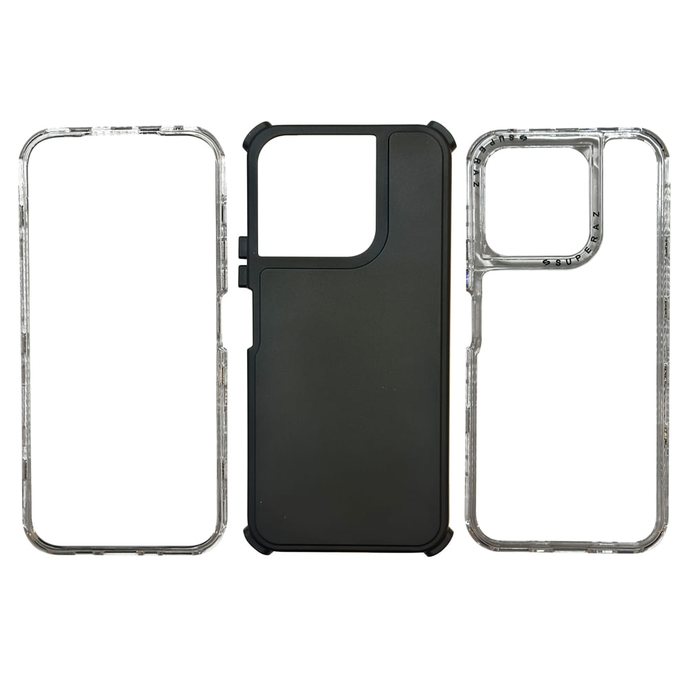 Imagen 2 del producto Case para Honor x8b, protección 360°, 3 capas, color negro