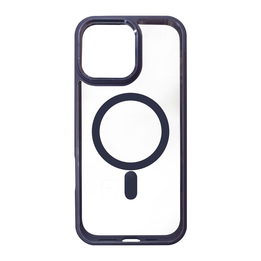 Case para iPhone 16 pro max, con magsafe para carga inalámbrica, para accesorios magnéticos, borde morado