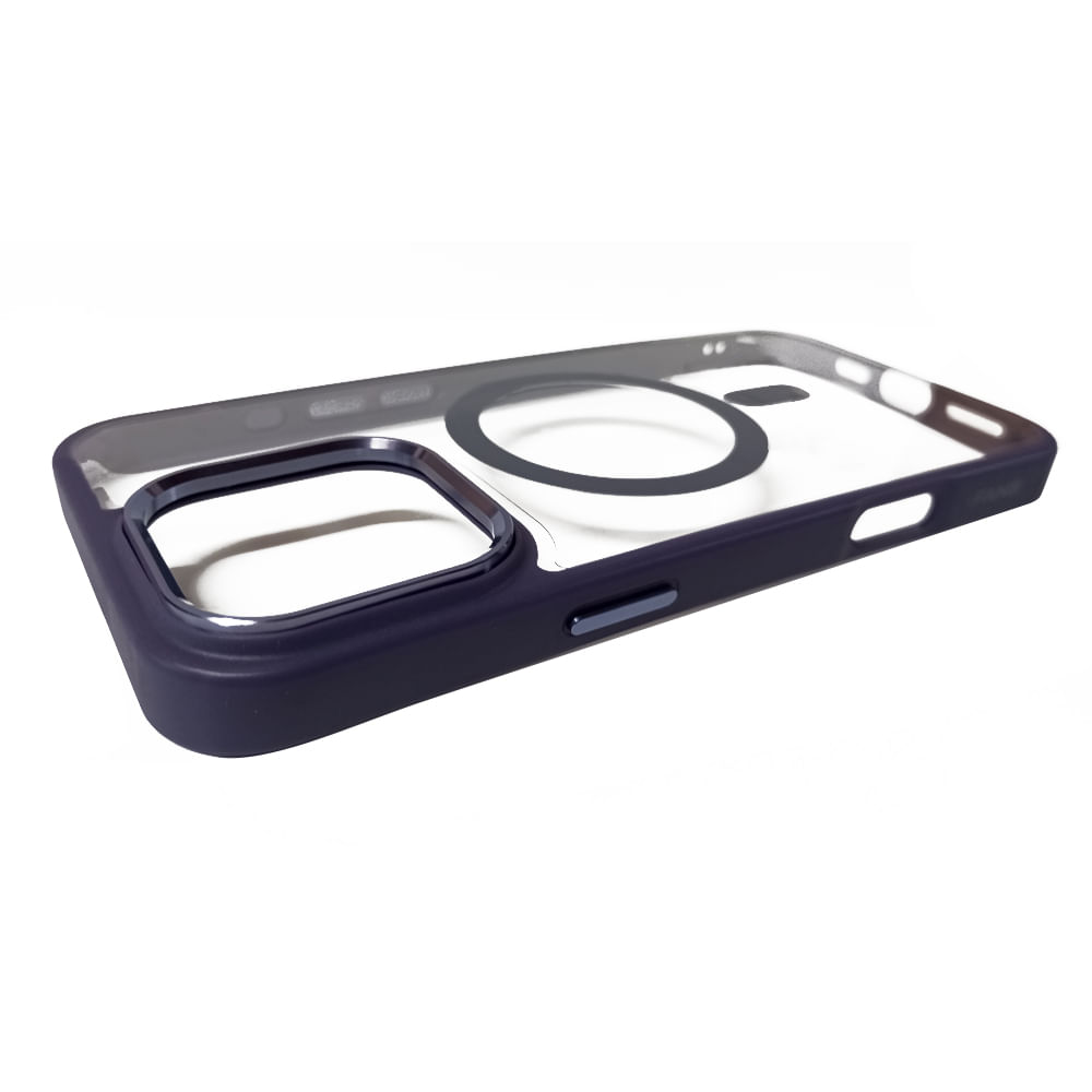 Imagen 2 del producto Case para iPhone 16 pro max, con magsafe para carga inalámbrica, para accesorios magnéticos, borde morado
