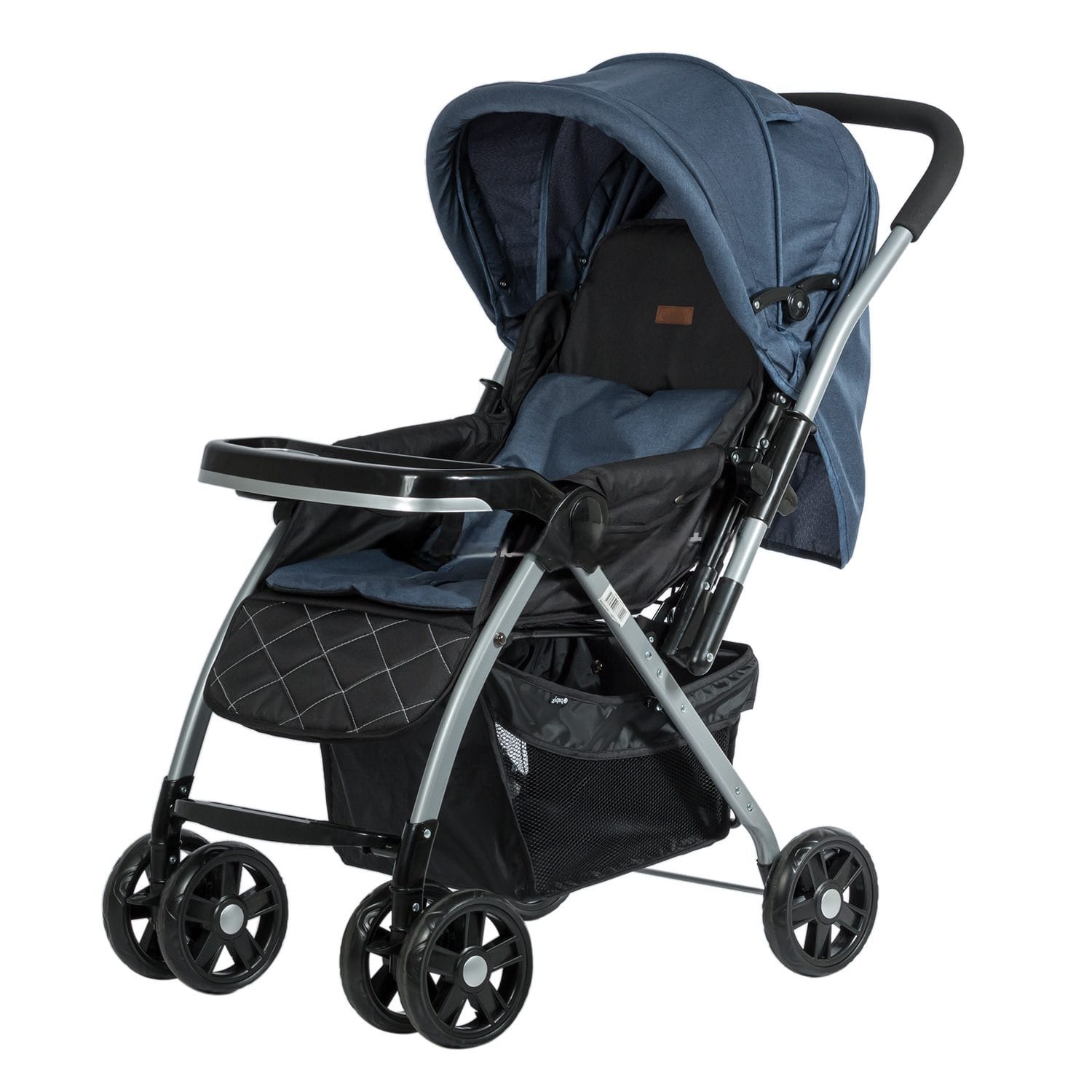 Coche cuna para bebé Ebaby con mango reversible Blake, azul